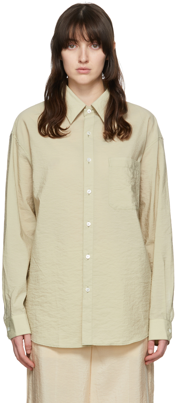 Lemaire Classic-collar Shirt In Nude 