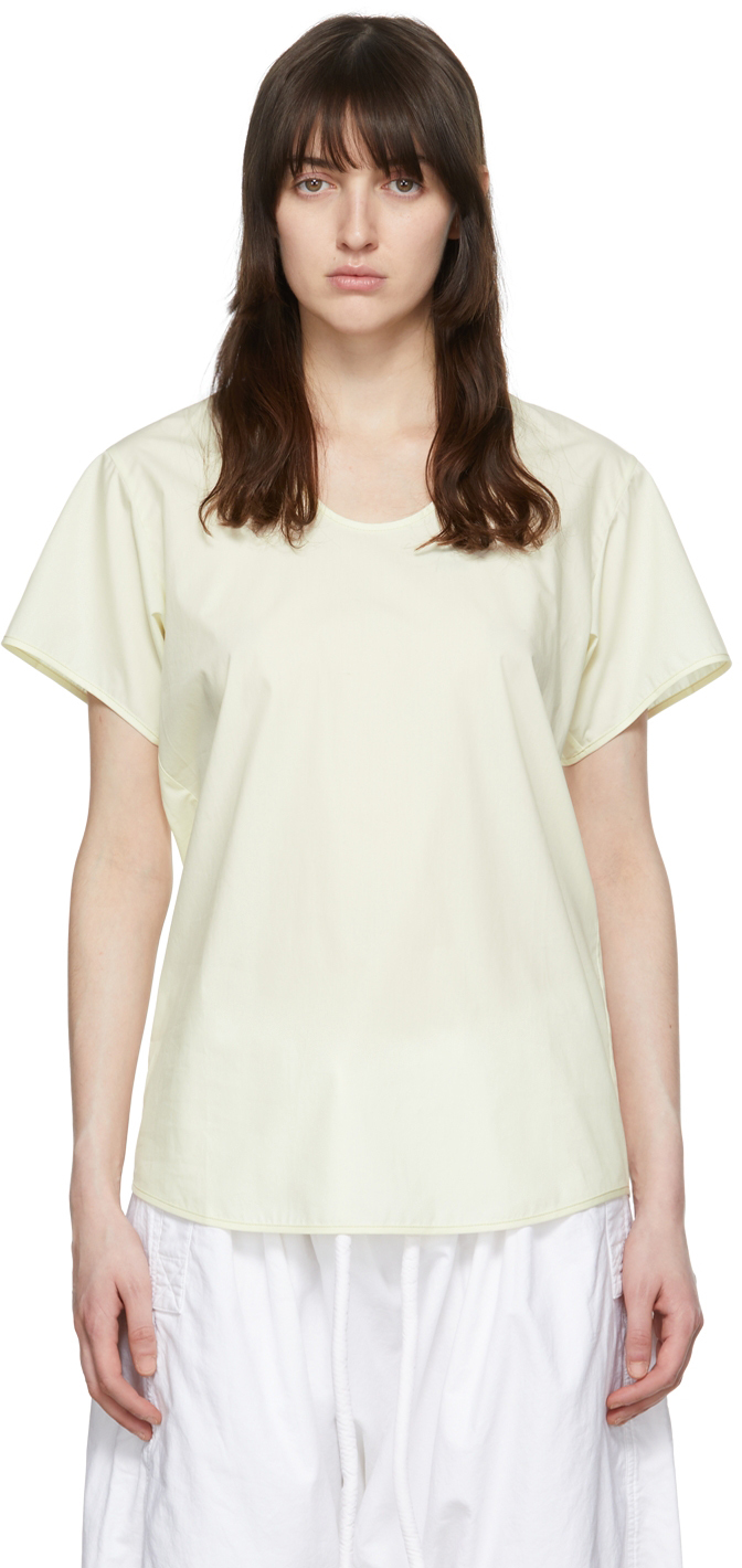 LEMAIRE YELLOW COTTON T-SHIRT