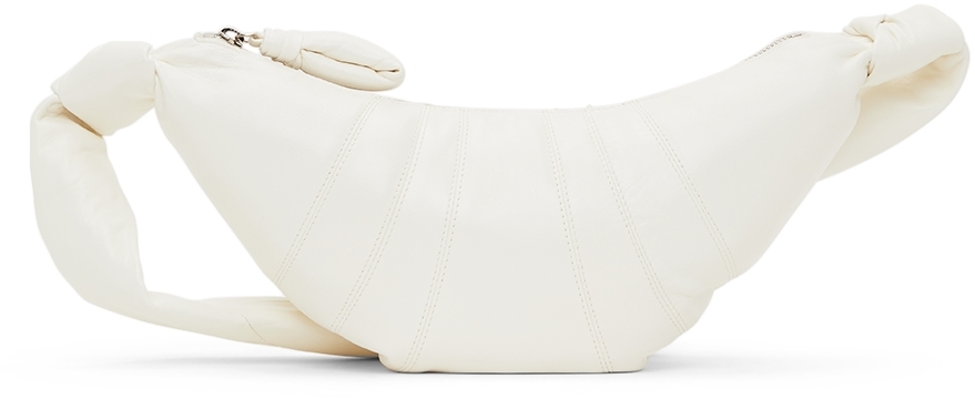 Lemaire White Small Croissant Bag In 000 White