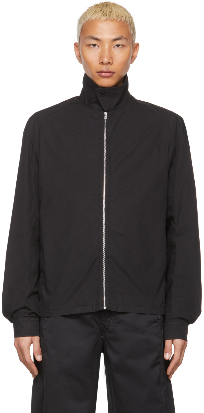 Black Shirt Blouson Jacket