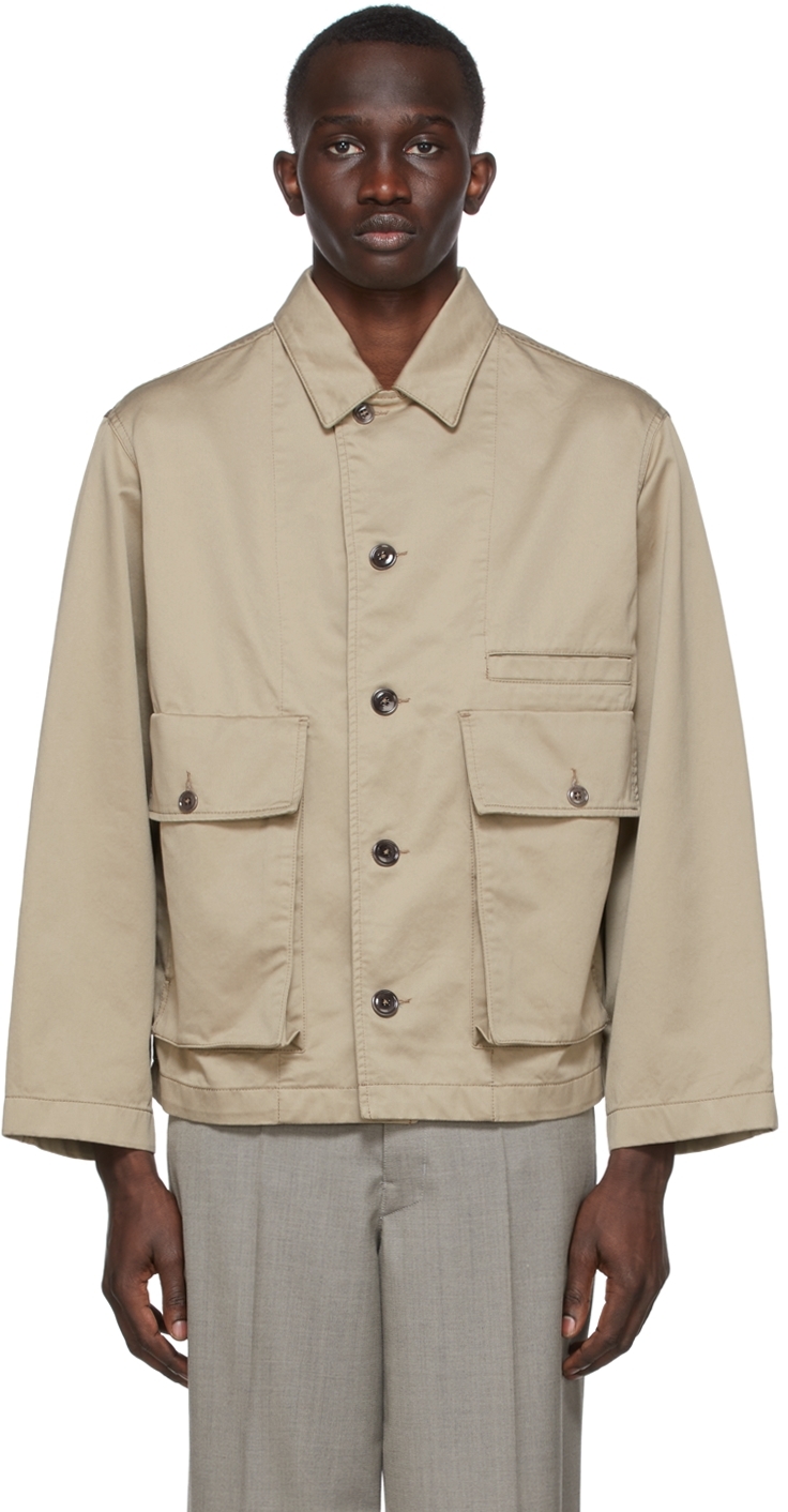 Taupe Boxy Blouson Jacket