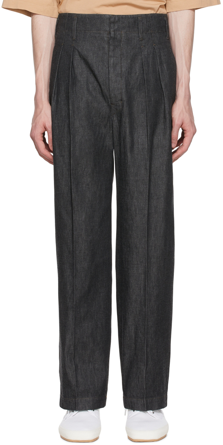 LEMAIRE Grey Cotton Trousers