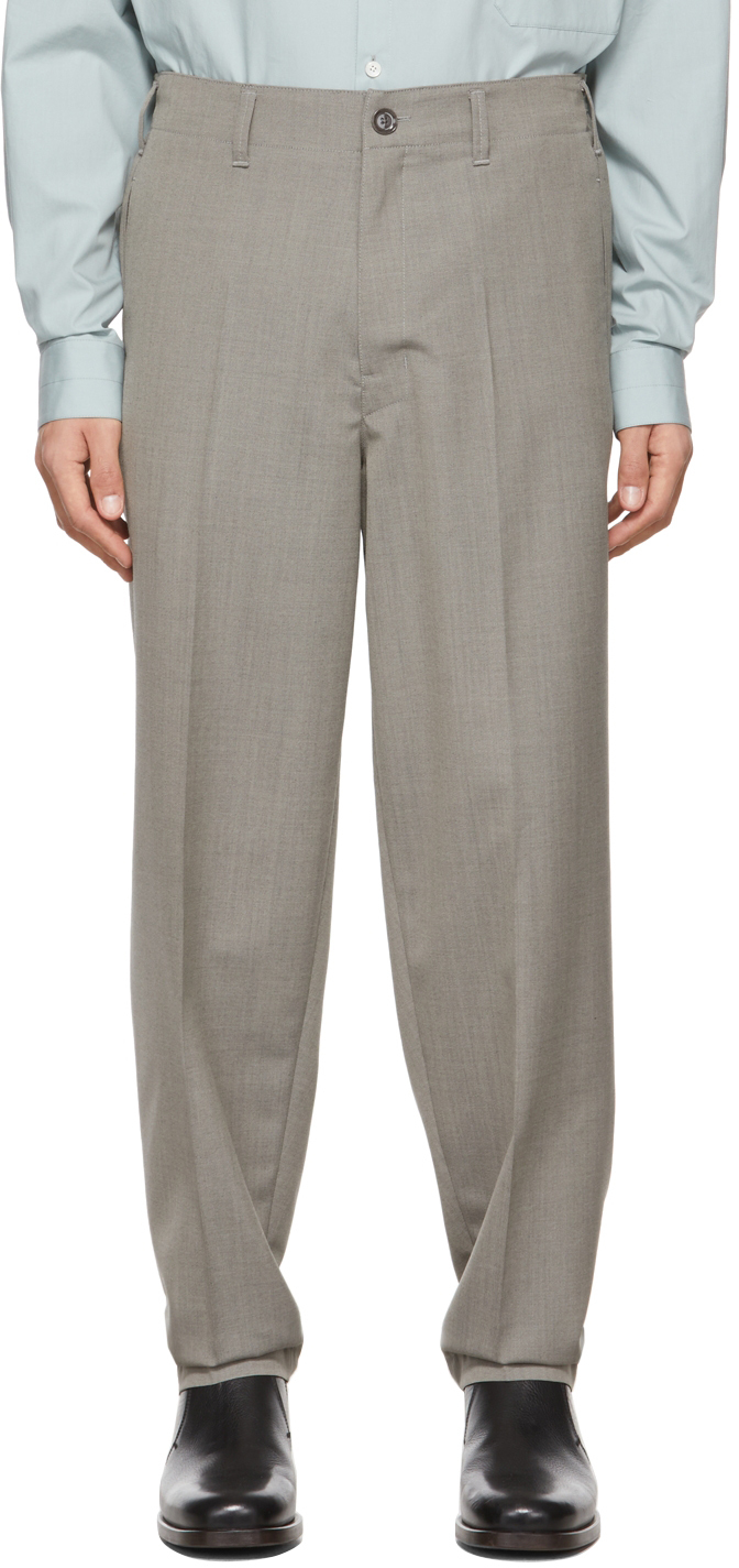 MENS LT GREY SOLID TAPERED FIT TROUSER  JDC Store Online Shopping