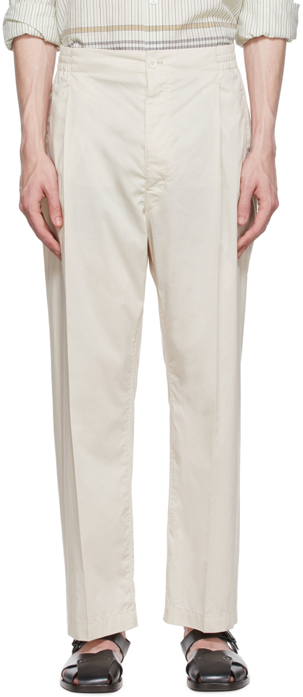 LEMAIRE Off-White Cotton Trousers