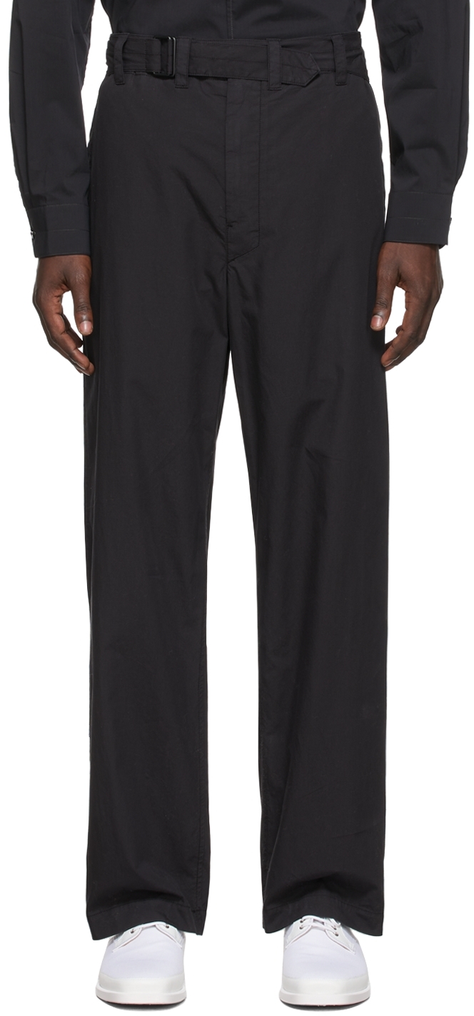 LEMAIRE Black Loose Trousers