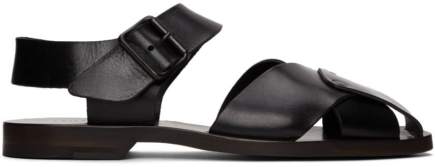 Lemaire Black Strap Sandals | Smart Closet