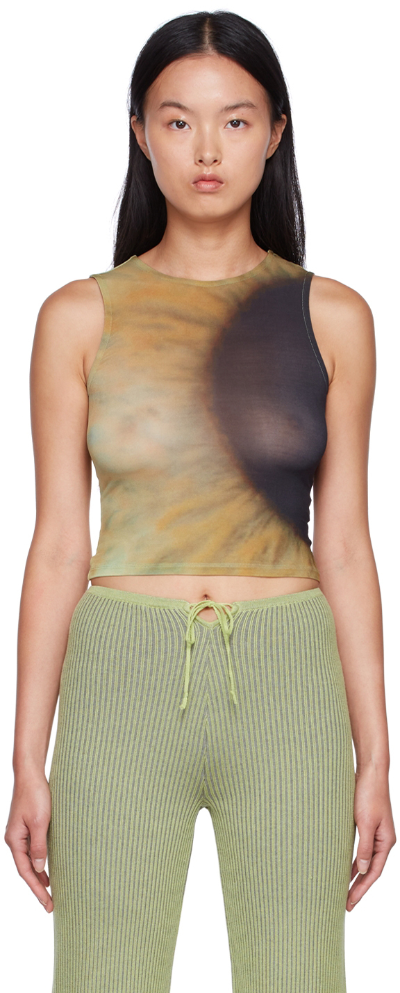 Green Ojito Tank Top by Paloma Wool on Sale