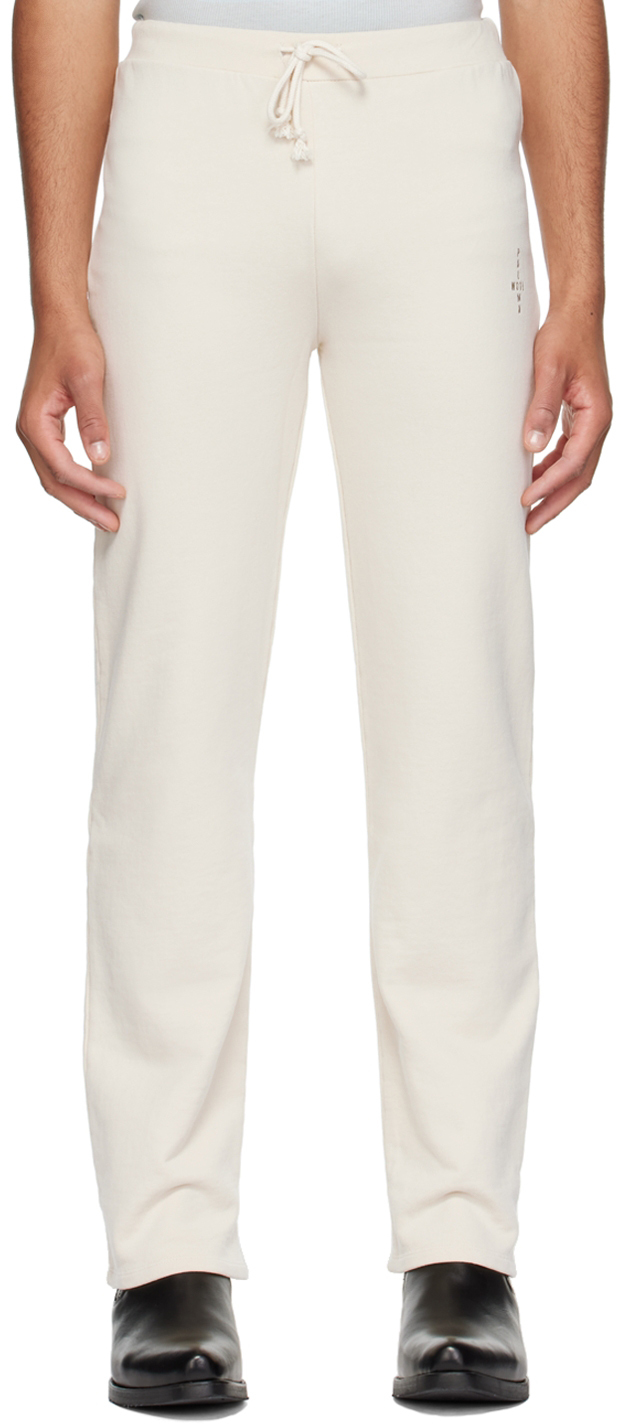 Paloma Wool Off-white Organic Cotton Lounge Pants In 620 Ecru