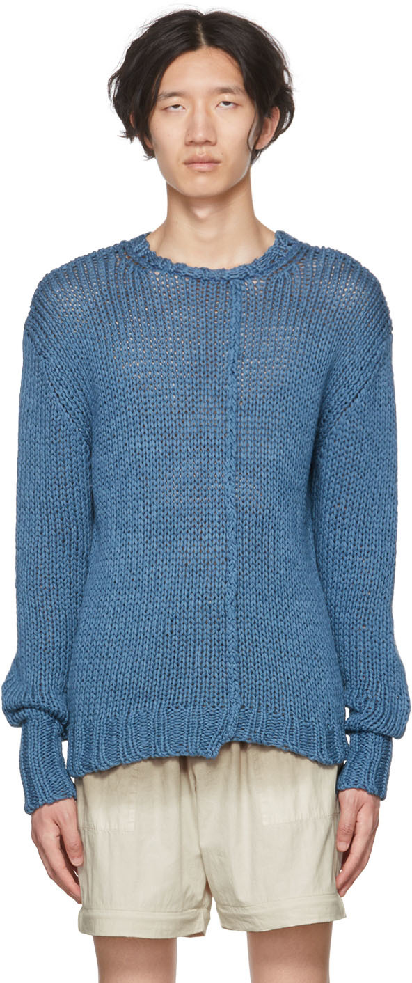Paloma Wool Chunky-knit Crew-neck Jumper In Blue