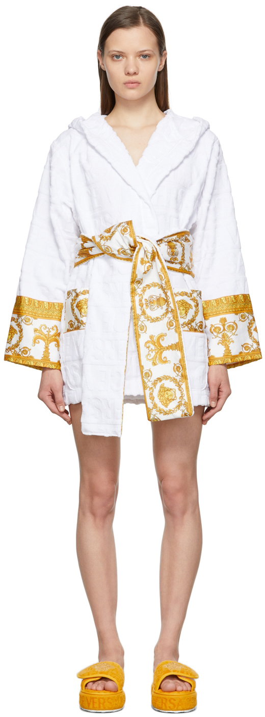 White I Heart Baroque Robe Ssense Donna Abbigliamento Abbigliamento per la notte Accappatoi e vestaglie 