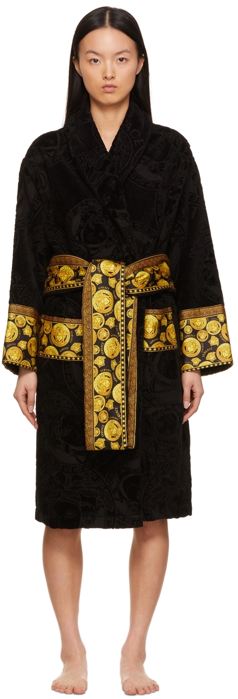 SSENSE Clothing Loungewear Bathrobes Black Barocco Robe 