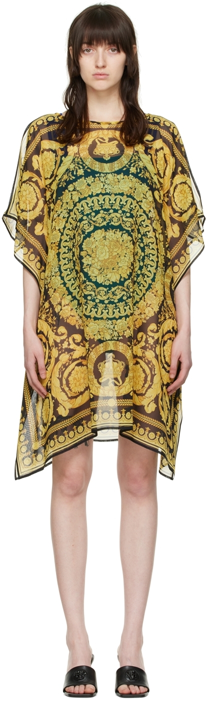 Versace Grey Barocco Print Cover-Up Dress main image 1