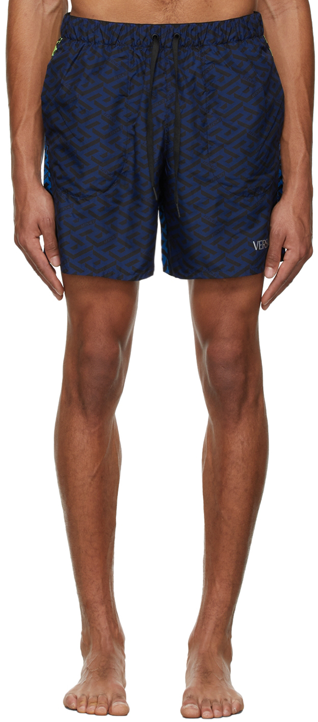 Blue La Greca Gym Shorts