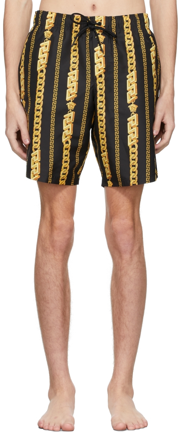 Black Long Chain Swim Shorts Ssense Uomo Sport & Swimwear Costumi da bagno Pantaloncini da bagno 