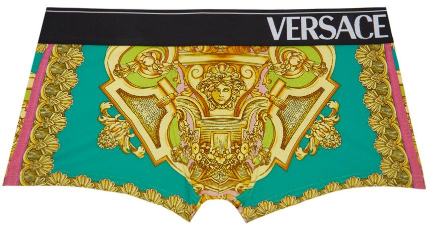Versace Multicolor Borocco Boxer In 5p370 Multi