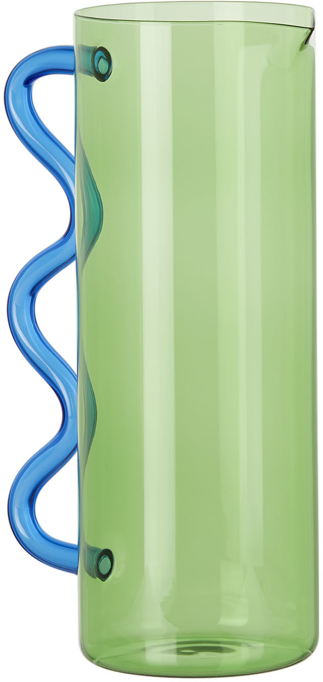 Sophie Lou Jacobsen Green Wave Pitcher In Green W/ Blue