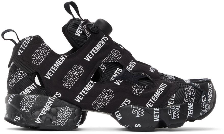 For en dagstur banan maksimere VETEMENTS: Black Reebok Edition STAR WARS Instapump Fury Sneakers | SSENSE