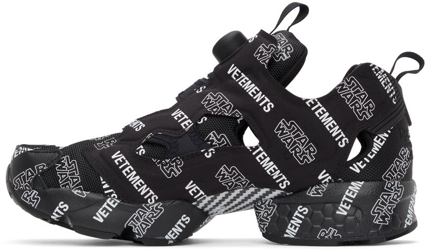 VETEMENTS Black Reebok Edition STAR WARS Instapump Fury Sneakers 