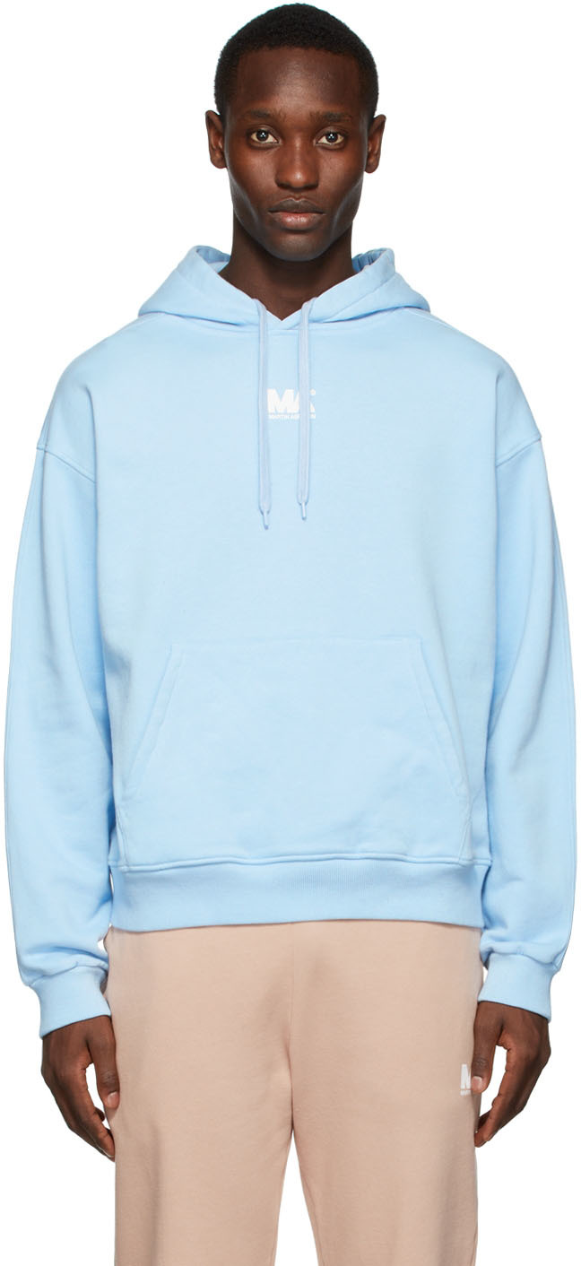 cropped light blue hoodie