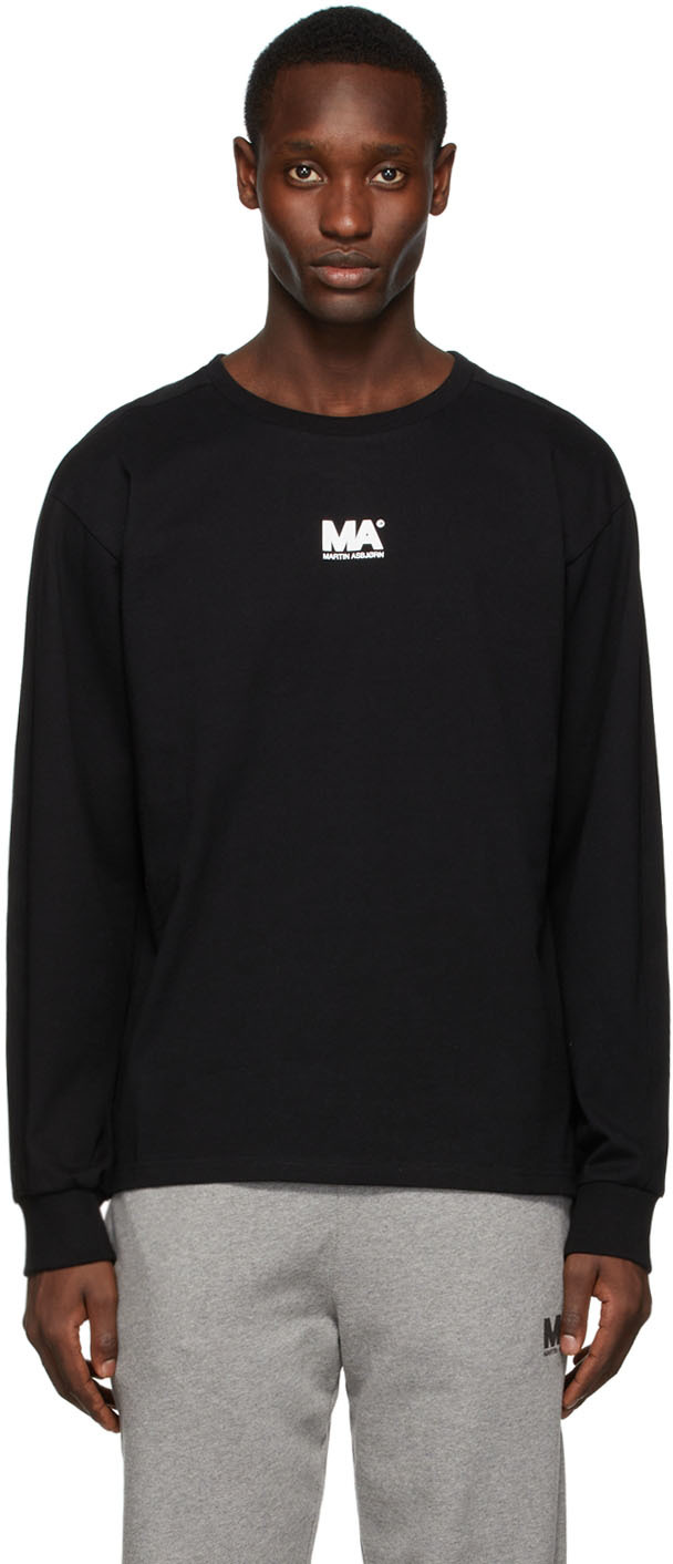 M.A. Martin Asbjørn Black Long Sleeve Logo T-Shirt