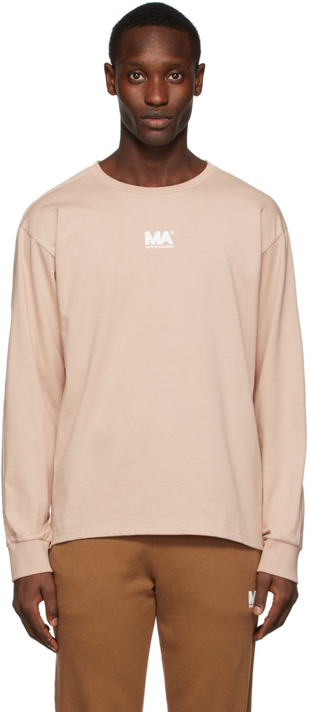 M.A. Martin Asbjørn Pink Logo Long Sleeve T-Shirt