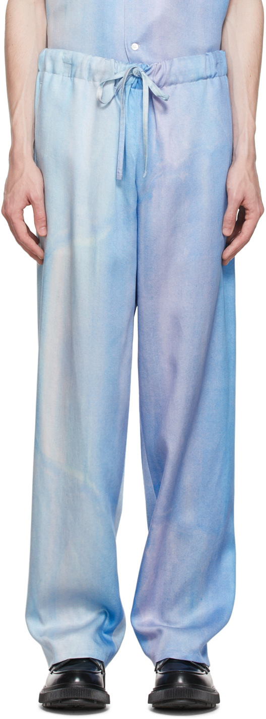 OVERCOAT Blue Lyocell Trousers