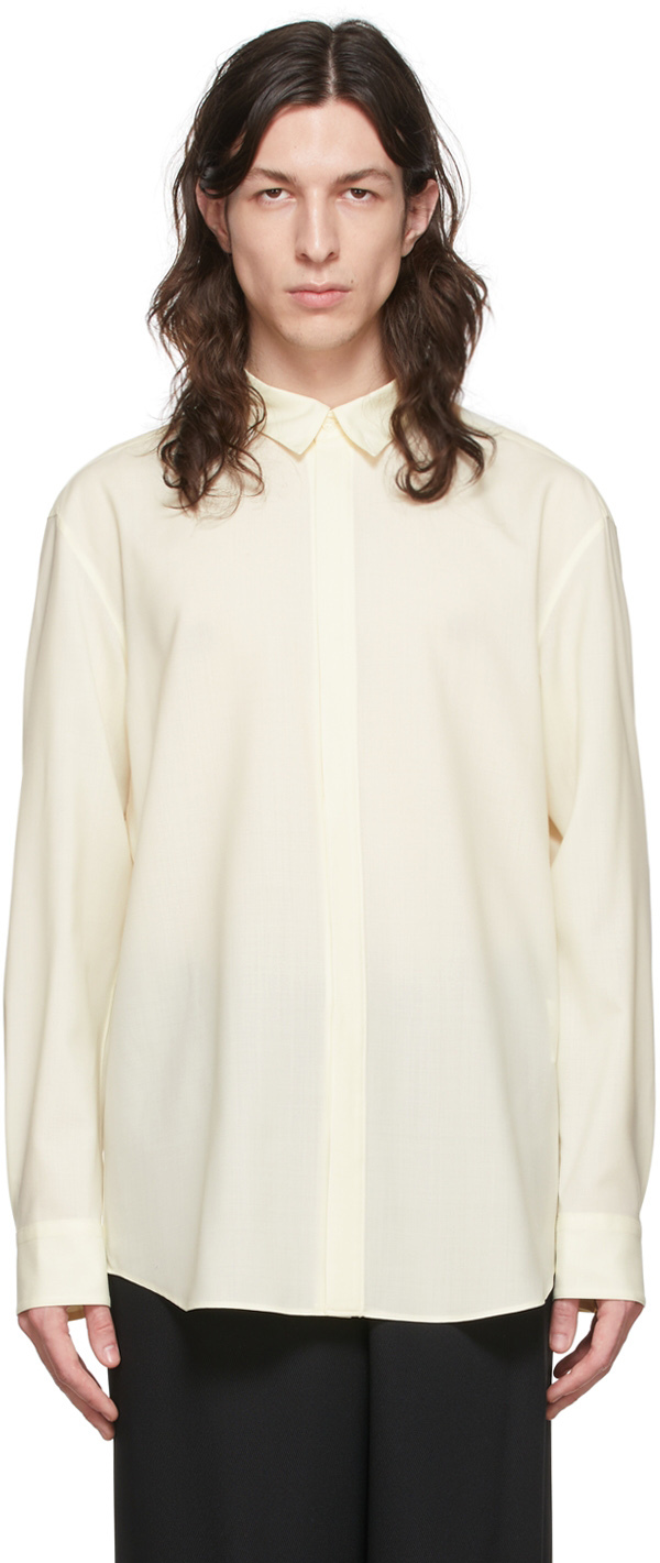 Overcoat Off-white Wool Shirt In Off White