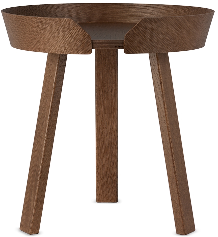 Muuto Brown Small Around Coffee Table In Stained Dark Brown