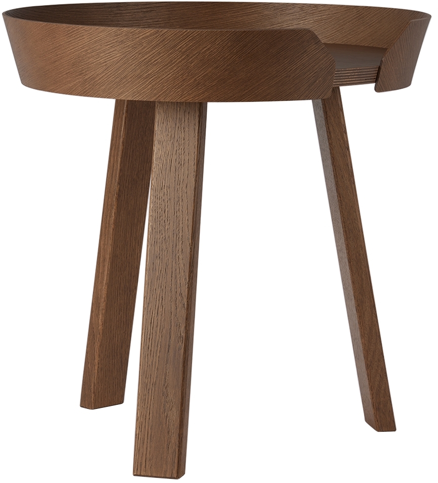 Muuto Brown Small Around Coffee Table In Stained Dark Brown