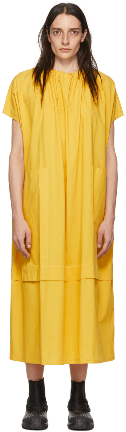 Toogood Yellow 'the Poet' Midi Dress In Turmeric | ModeSens