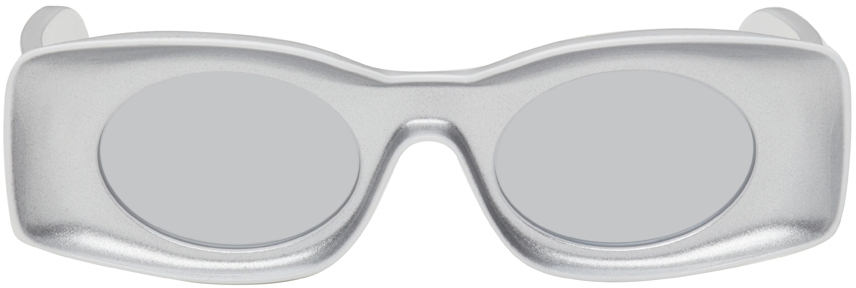 Loewe Silver & White Paula's Ibiza Original Sunglasses