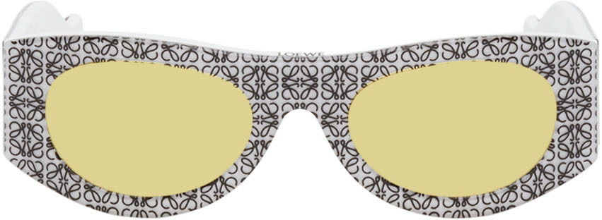 Loewe White Oval Sunglasses