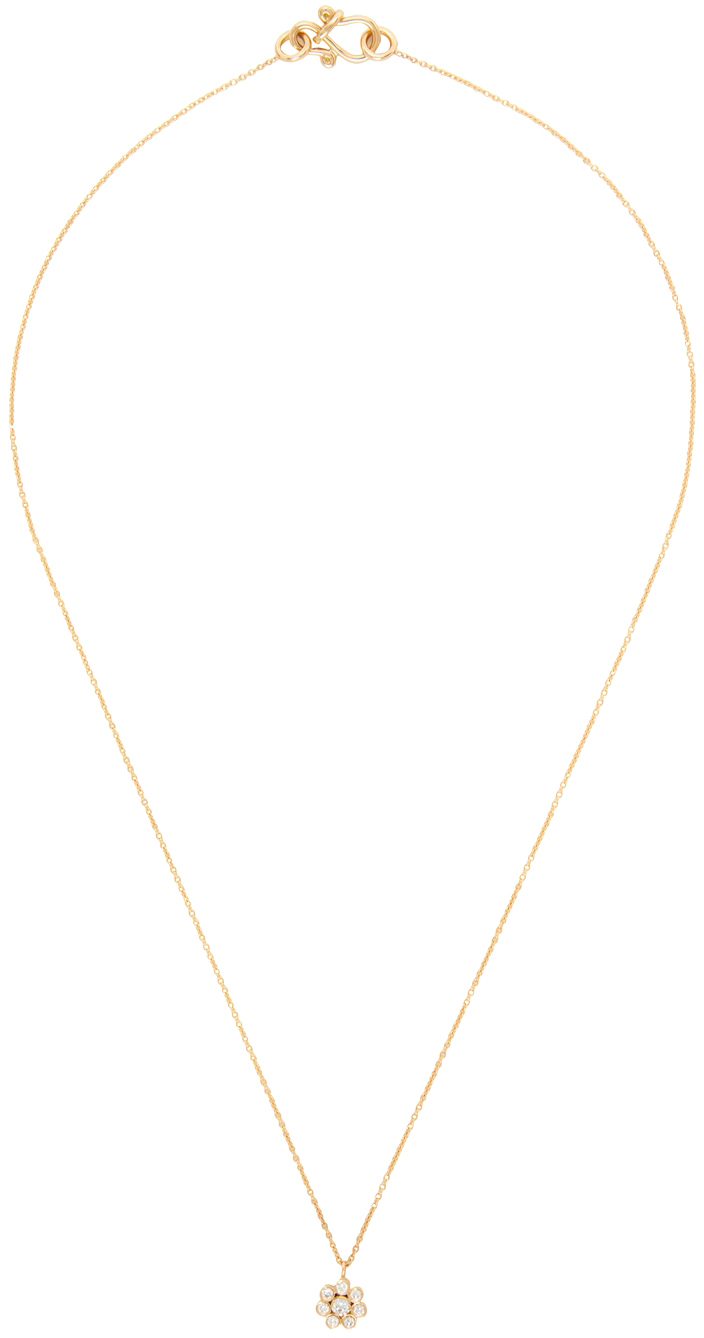 Sophie Bille Brahe Gold Diamond Bellis Simple Necklace