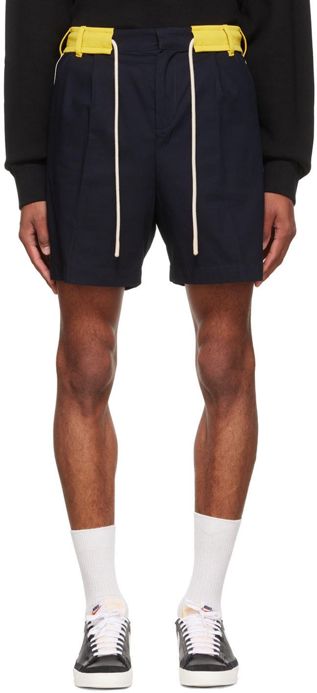 Palm Angels Navy Cotton Shorts