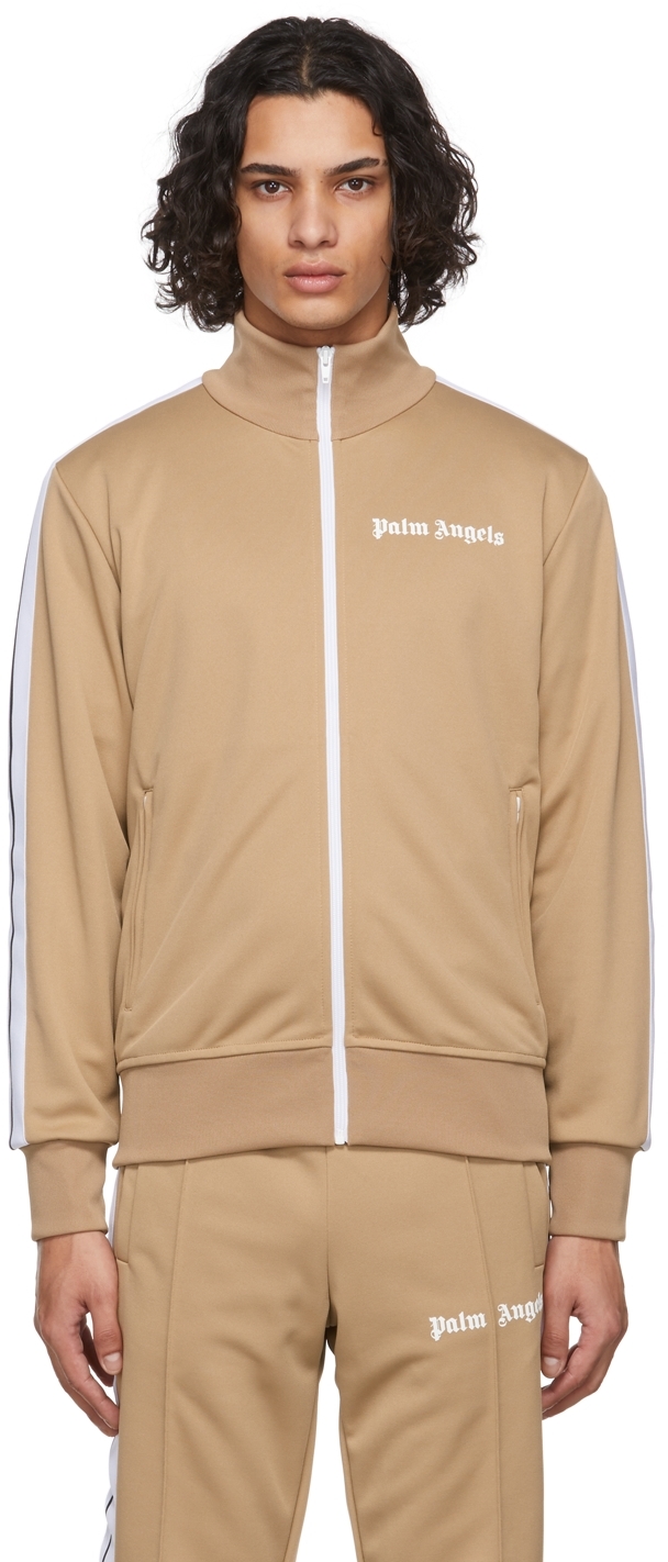 Beige Classic Track Jacket by Palm Angels on Sale