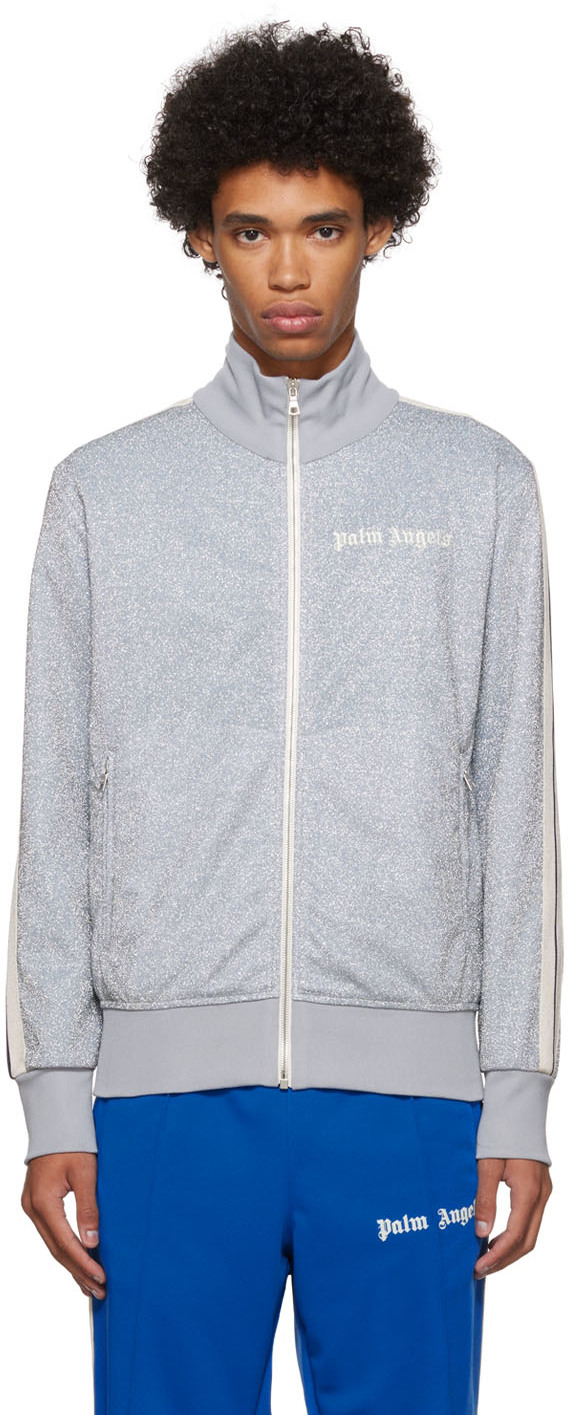 Palm Angels Grey Polyester Track Jacket