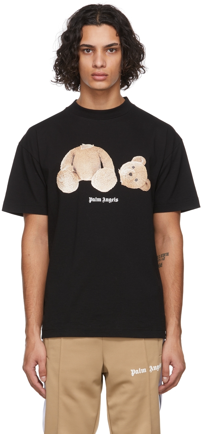 Palm Angels Black Classic Bear T-Shirt
