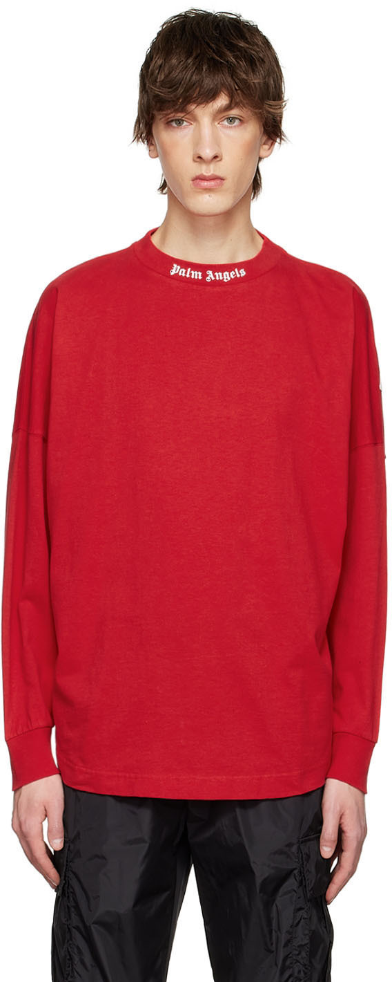 SSENSE Men Clothing T-shirts Long Sleeved T-shirts SSENSE Exclusive Red No.87 Long Sleeve T-Shirt 