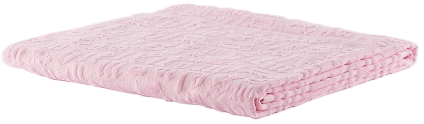 Palm Angels Pink Cotton Towel In Pink Pink