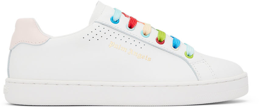 Palm Angels Kids White & Pink Palm 1 Sneakers
