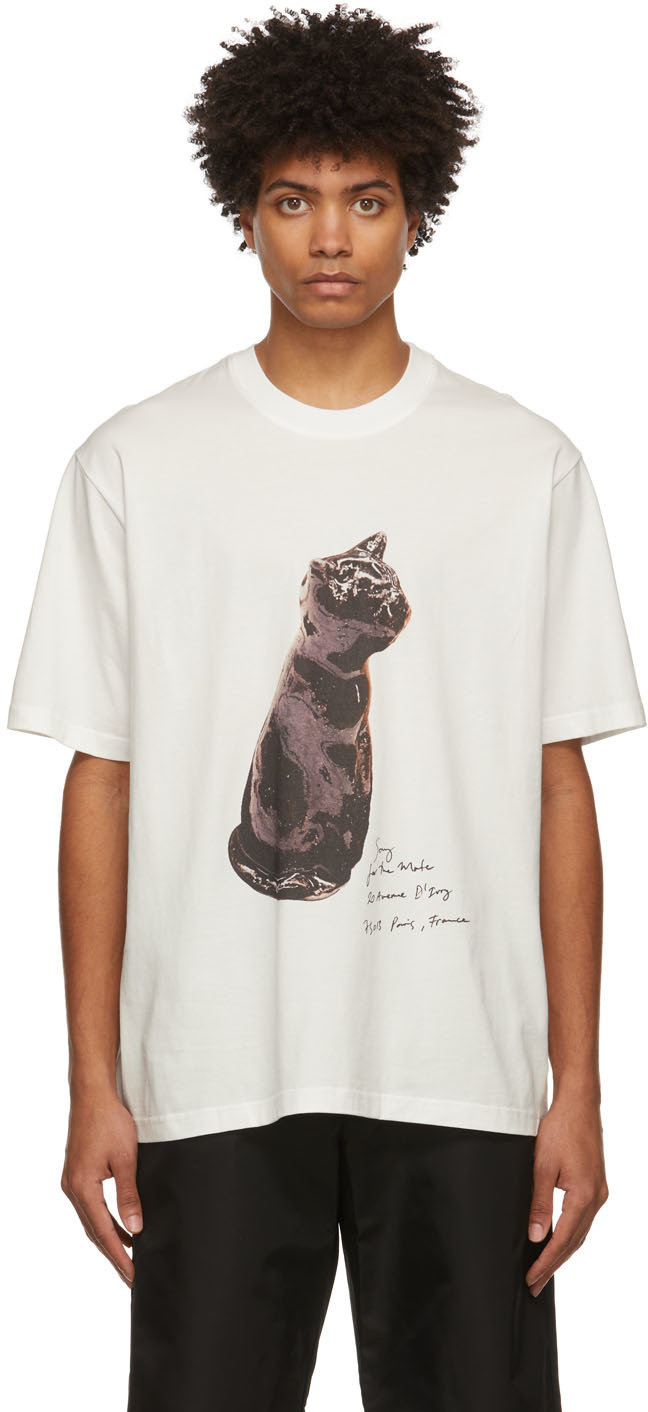 Song for the Mute White 'Cat' Oversized T-Shirt