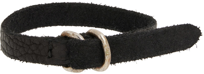 Guidi Black Leather Bracelet In Blkt