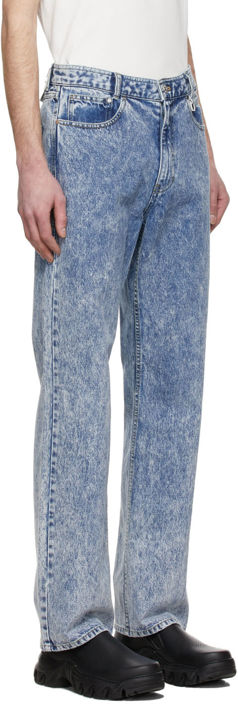 Heather Blue Slim Fit Mid-Rise Clean Look Denim Jeans
