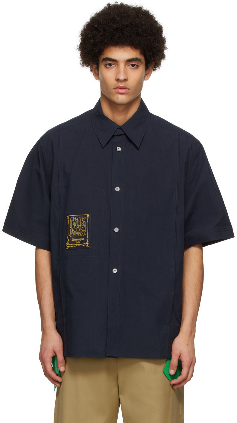Wooyoungmi Navy Cotton Shirt