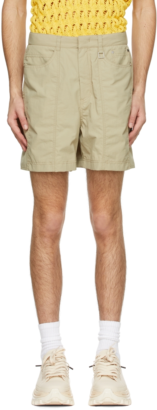 Beige Nylon Shorts