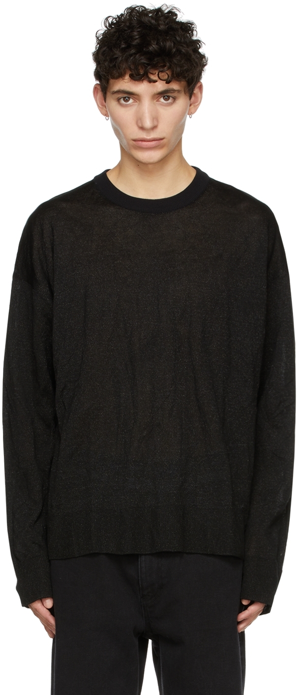 Wooyoungmi: Black Rayon Sweater | SSENSE