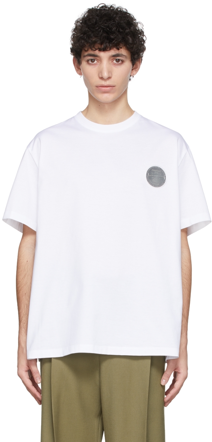 Wooyoungmi White Lenticular Logo T-Shirt