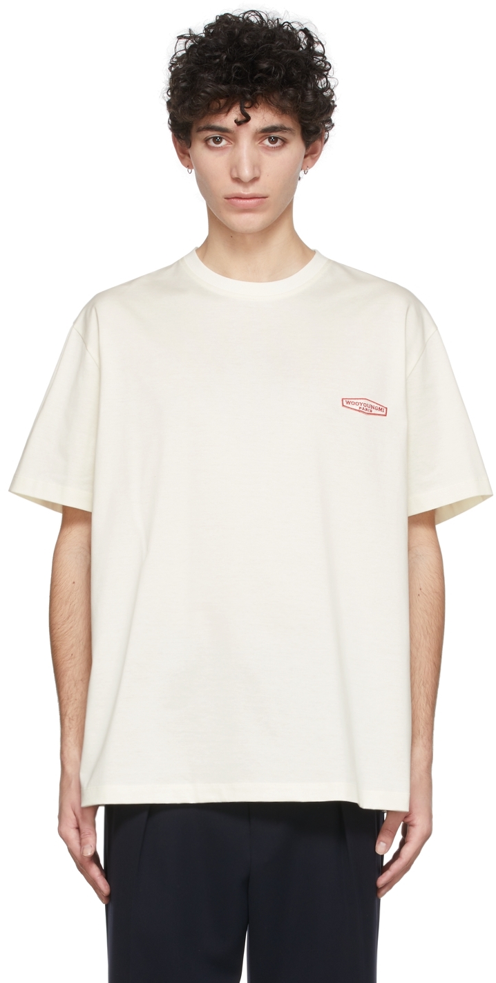 Wooyoungmi: Off-White Logo T-Shirt | SSENSE Canada