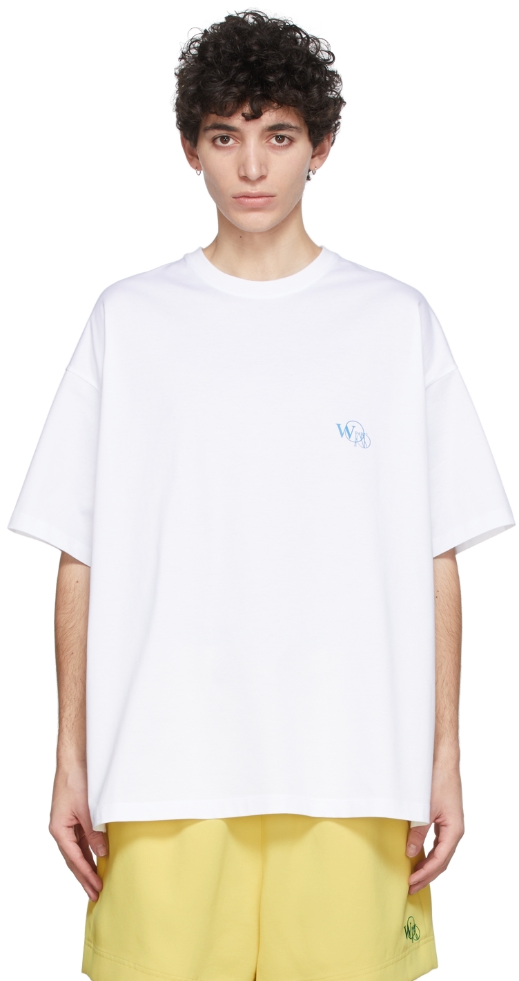 Wooyoungmi White Bouquet Logo T-Shirt