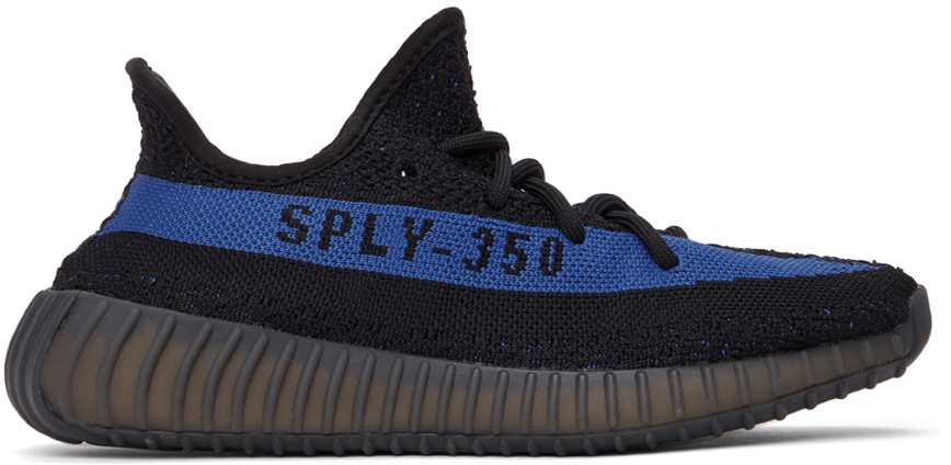 YEEZY: Black & Blue Yeezy Boost 350 V2 Sneakers | SSENSE Canada